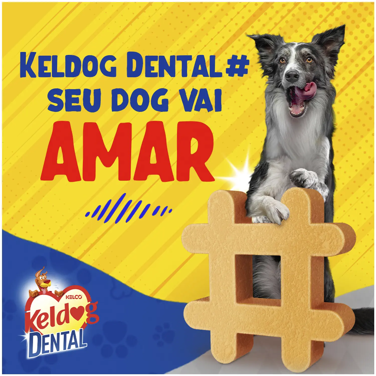 Petisco Keldog Higiene Bucal para Cães Médios e Grandes
